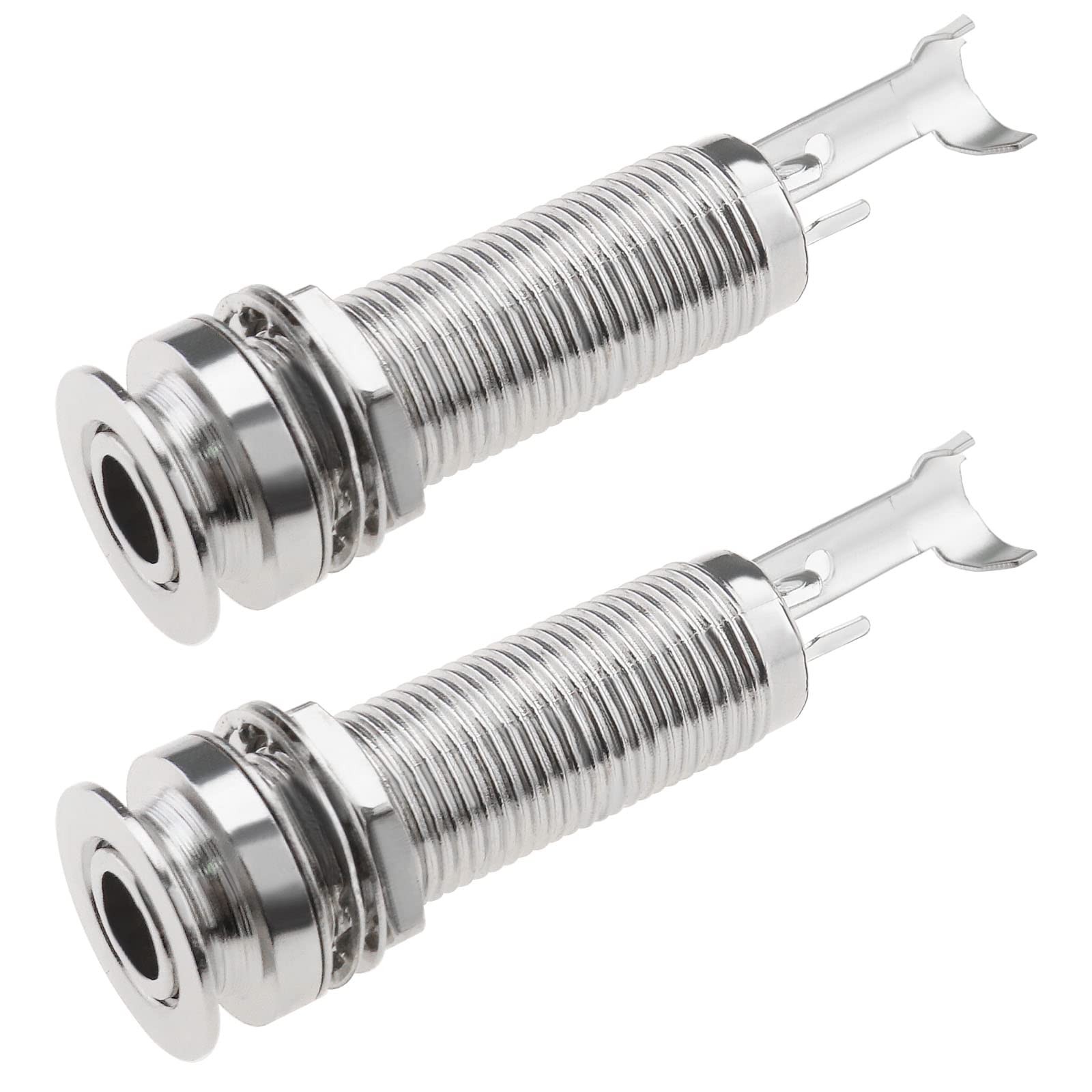 2PCS Cylinder End Pin Output Jack 1/4 Inch 6.35mm Stereo Barrel Endpin Jack S...
