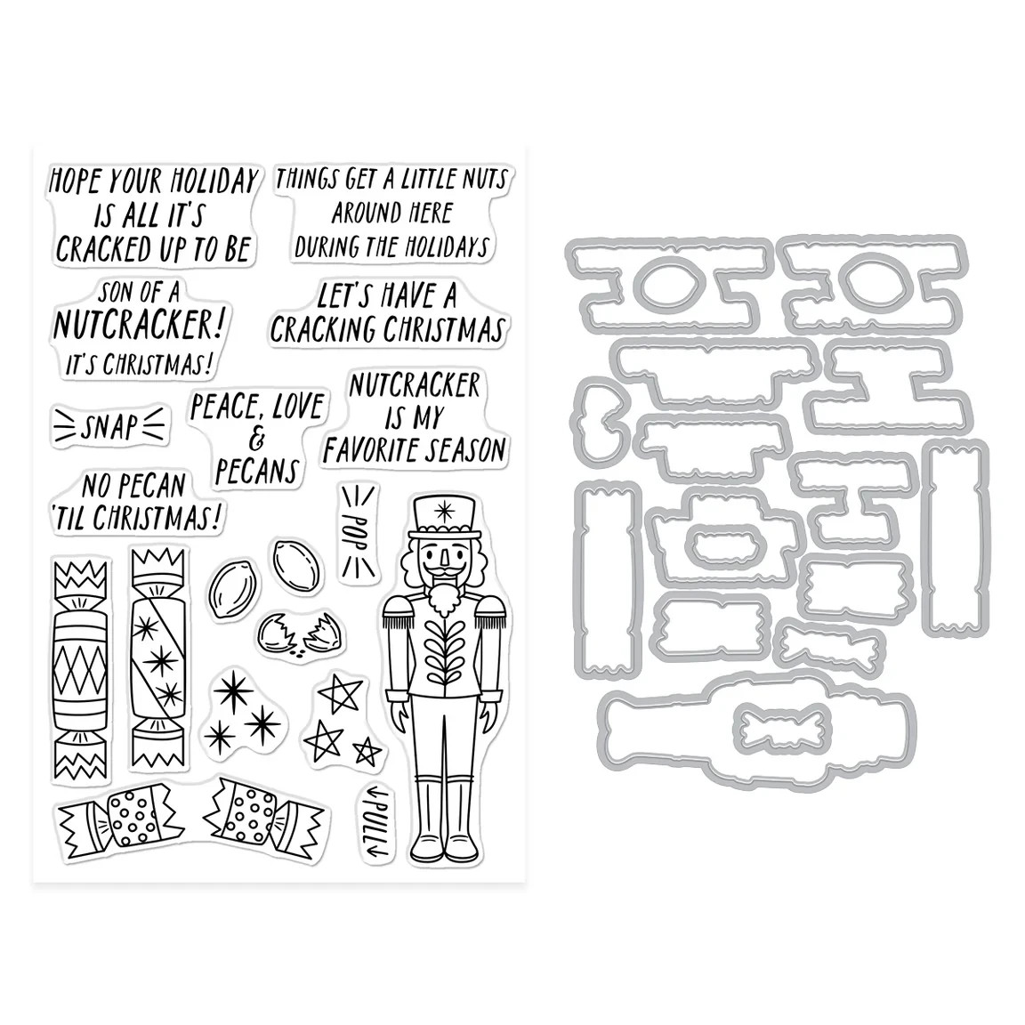 Hero Arts "A LITTLE NUTS" Nutcracker Stamps Only OR Stamp & Dies Bundle 2025