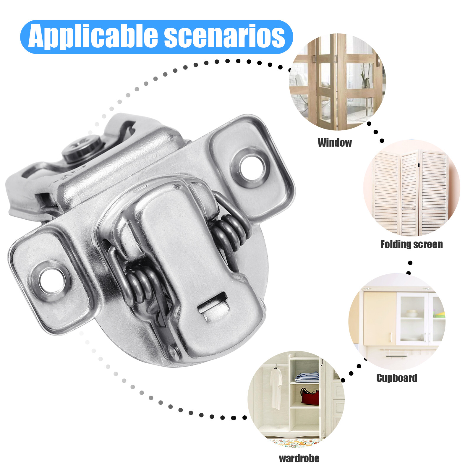 20 Pack 1/2" Overlay Soft Close Face Frame 105° Compact Cabinet Hinges Handware