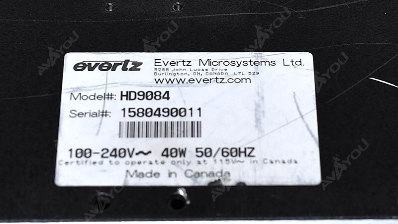 Evertz HD9084 +2PS HD DTV Closed Caption Encoder CC