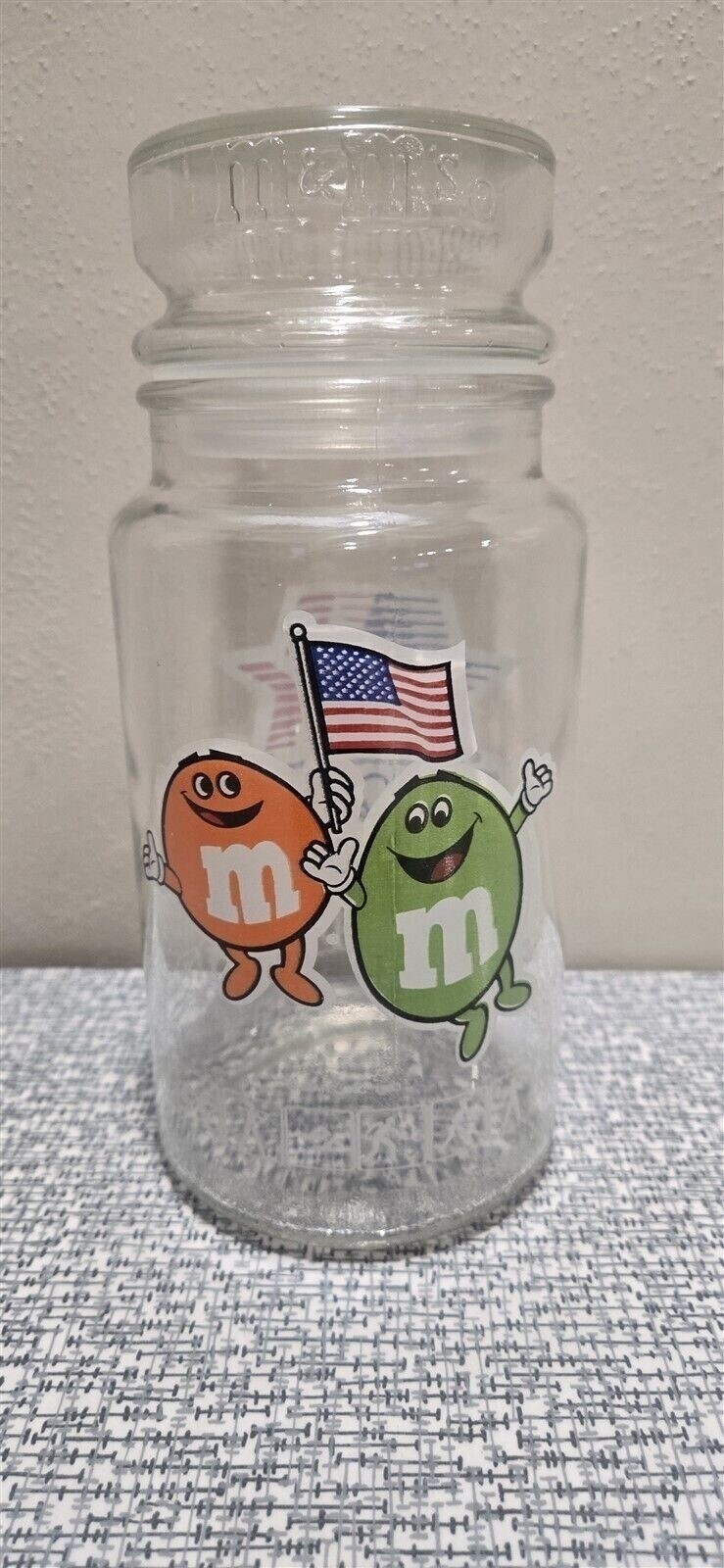 Vtg 1984 Los Angeles L.A. OLYMPICS M&M’s Commemorative Glass JAR Anchor Hocking