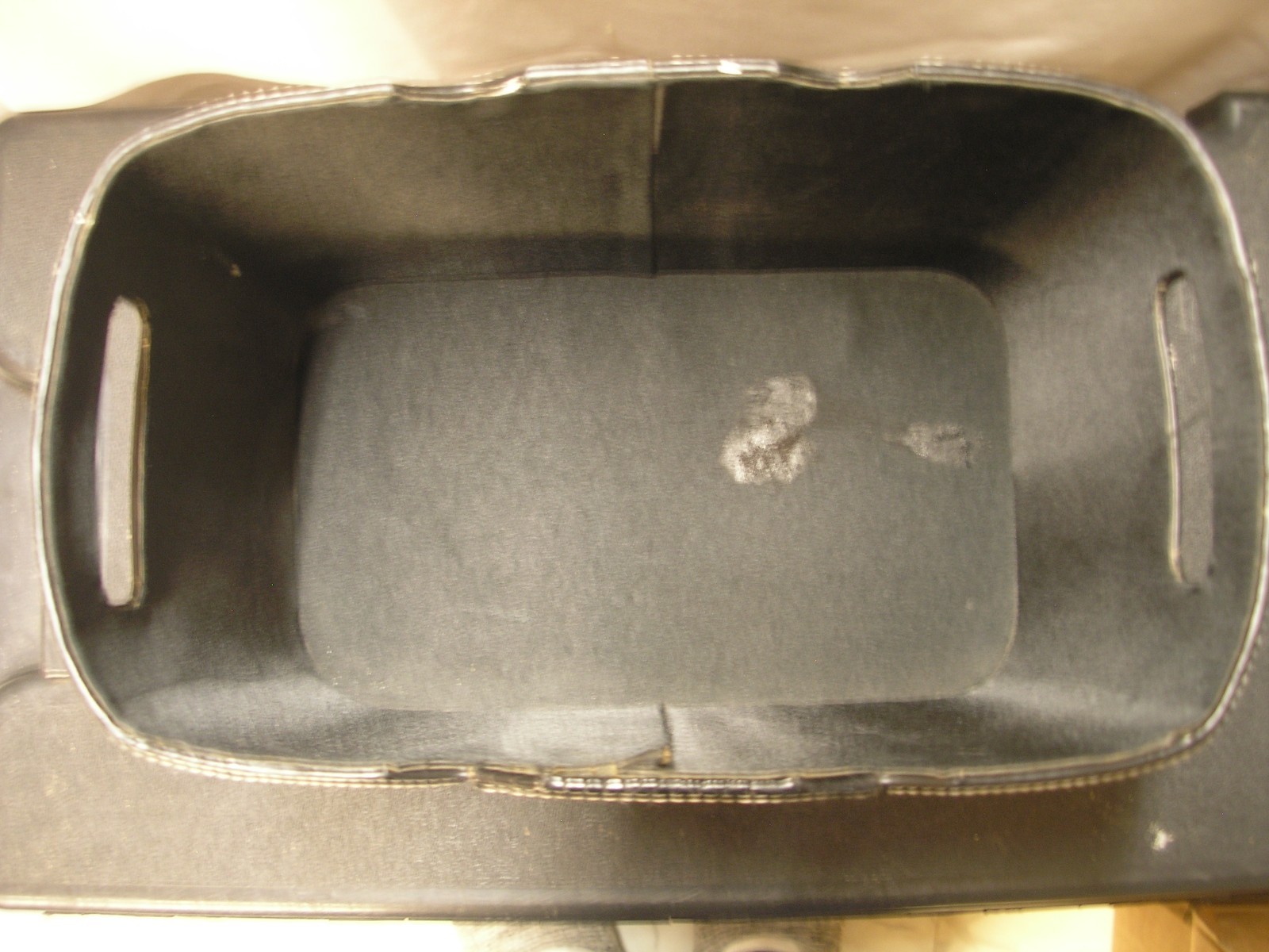 BLACK VINYL TOTE