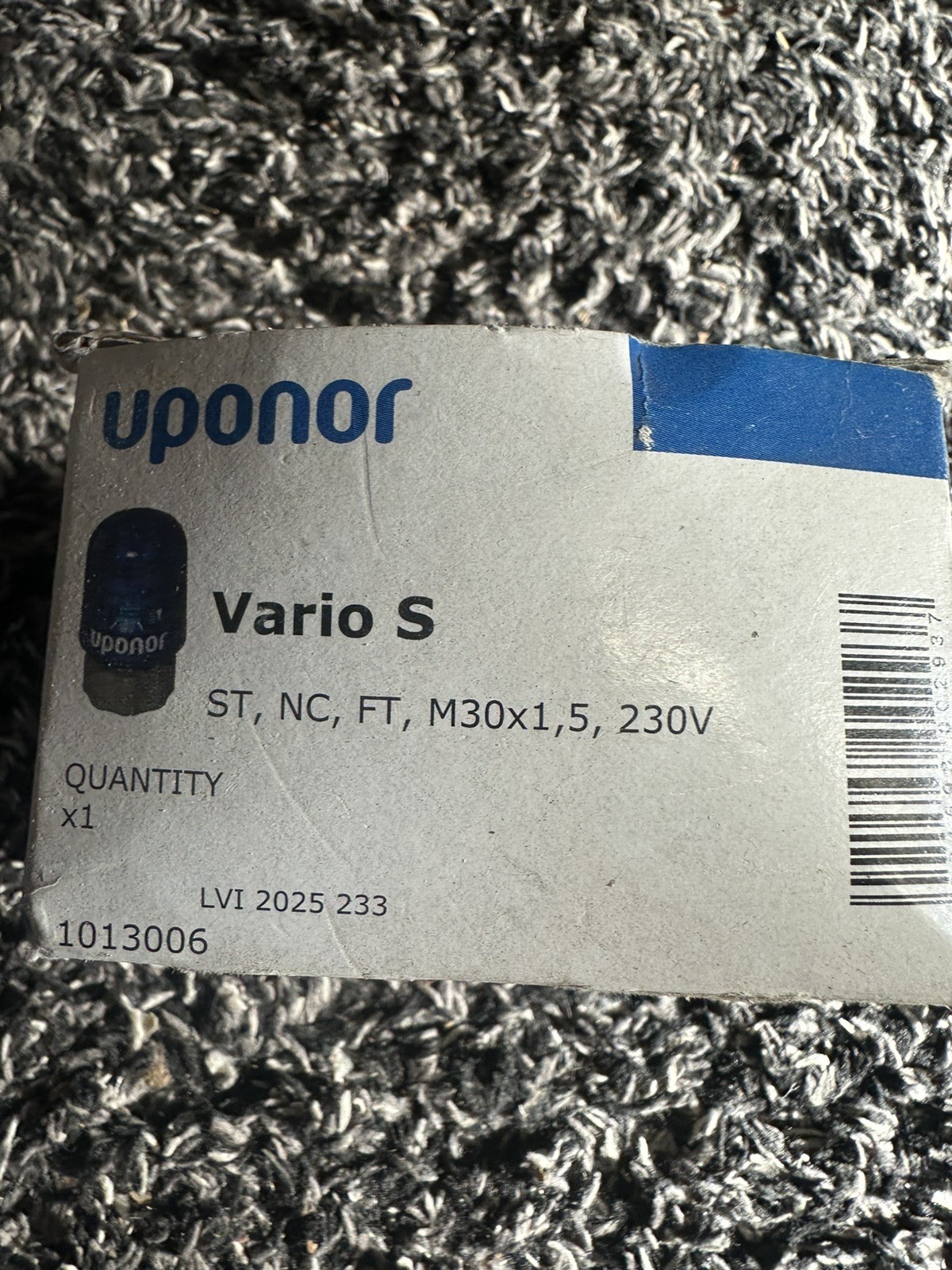Uponor Vario S Thermal Actuator, 230V NC damper FT 30 x 1,5mm 1013006 HVAC