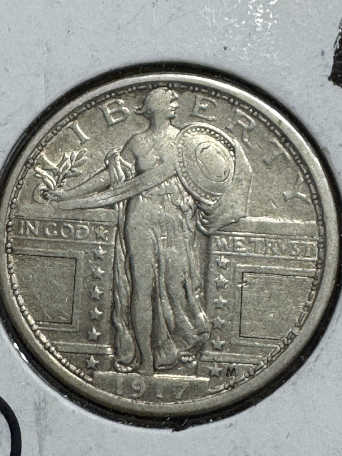1917 Type 1 Standing Liberty Quarter, Better Date, Higher Grade, Free shipping