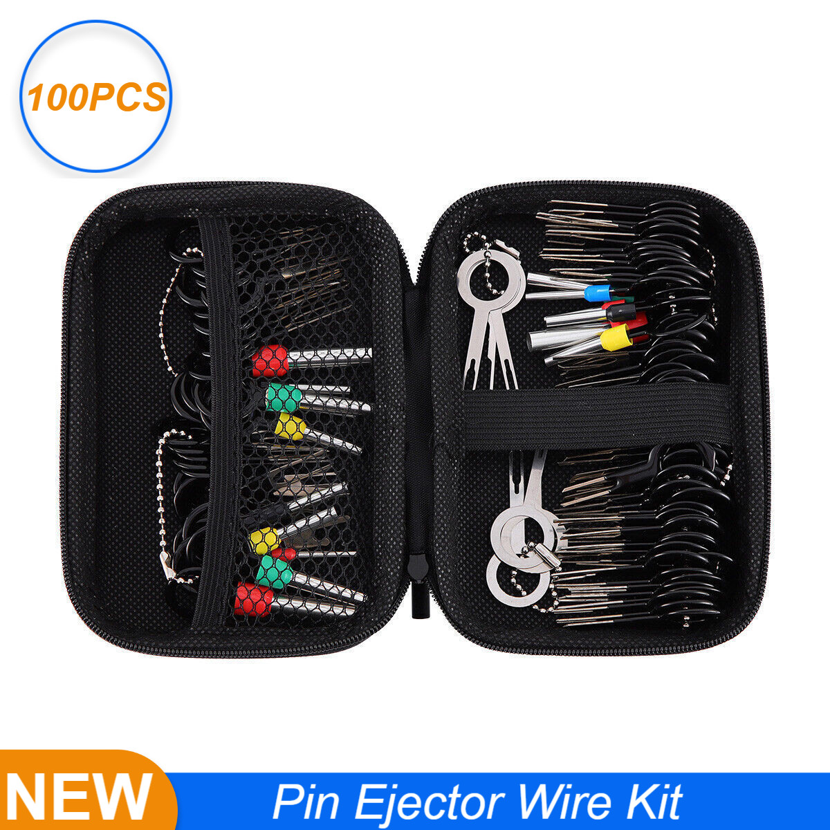 100pcs Pin Ejector Wire Kit Extractor Connector Terminal Removal Tool For Car