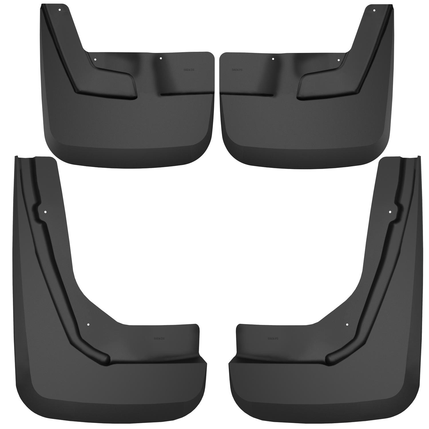 21 C Suburban/Tahoe Front And Rear Wheel Black Custom Mud Guards