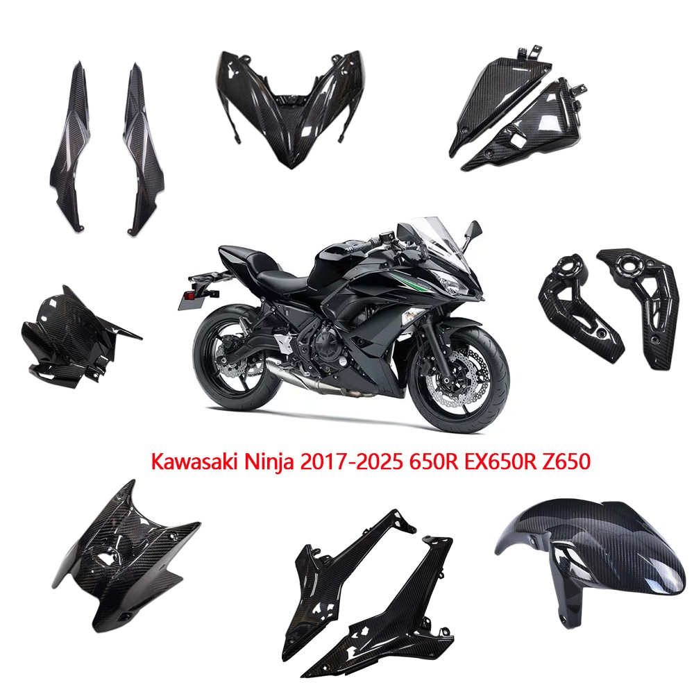 FSM 100% 3K Twill Carbon Fiber Piece for Kawasaki Ninja 17-25 650R EX650R Z650