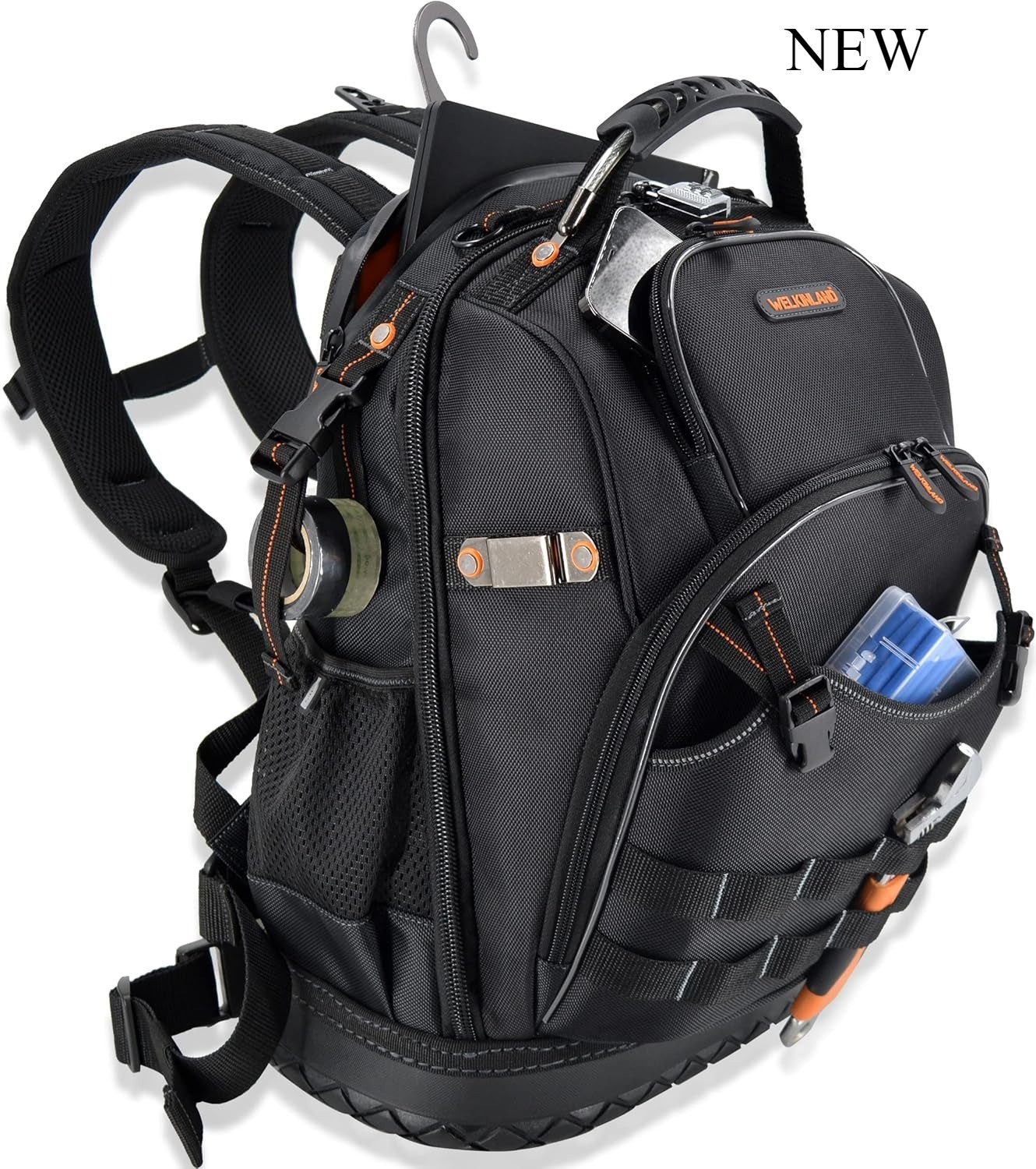WELKINLAND 77-Pockets Electricians Tool Backpack, HVAC Tools Bag Backpacks