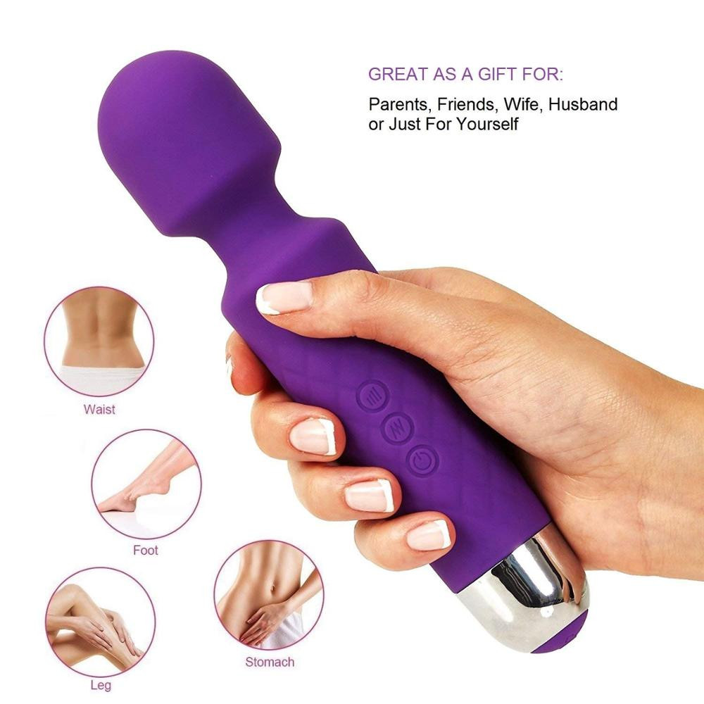Handheld Massager 20 Speed Wand Vibrating Massage Magic Full Body Therapy Motor