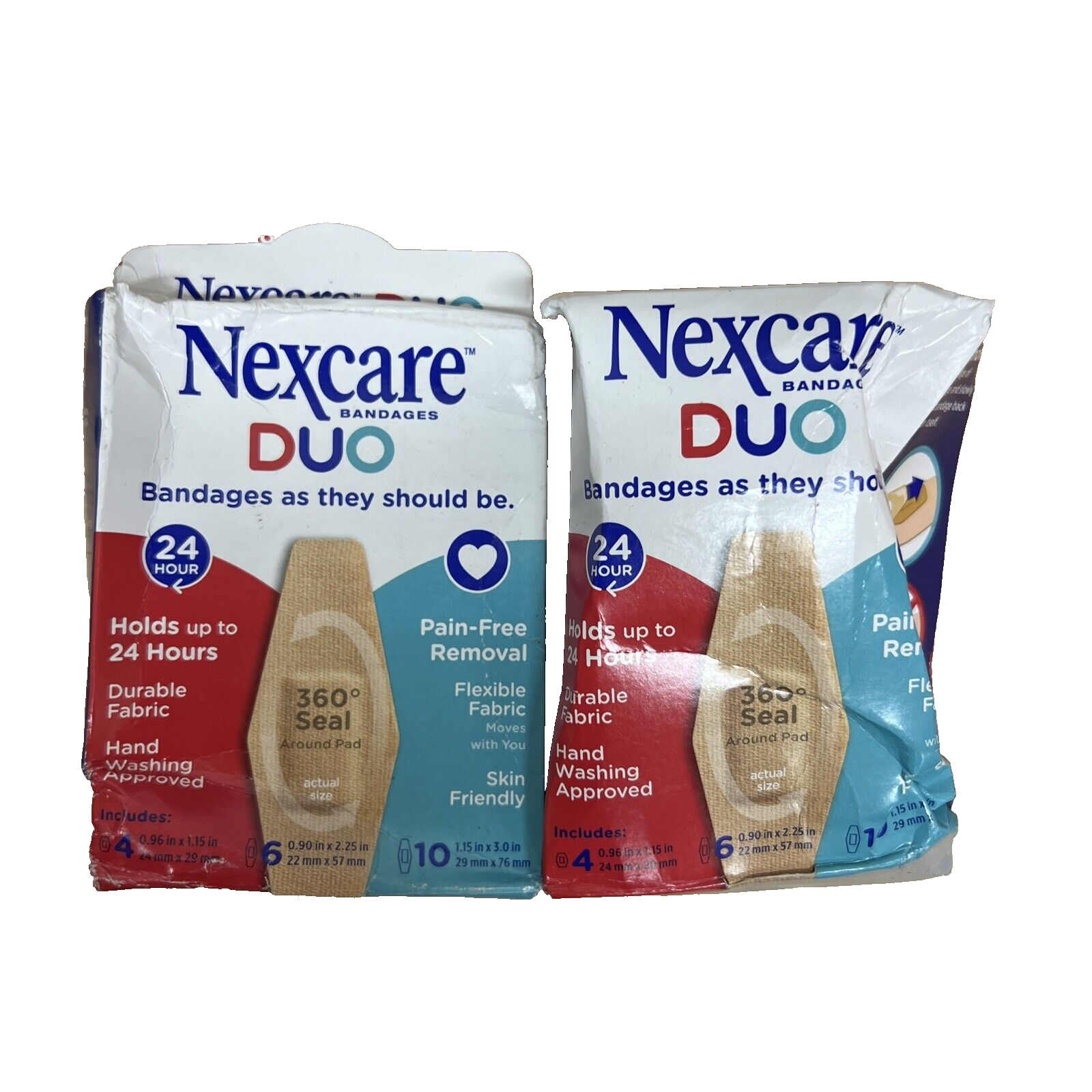 Nexcare Duo Assorted Pack Bandages 20 Count 2 Pack Damaged Box