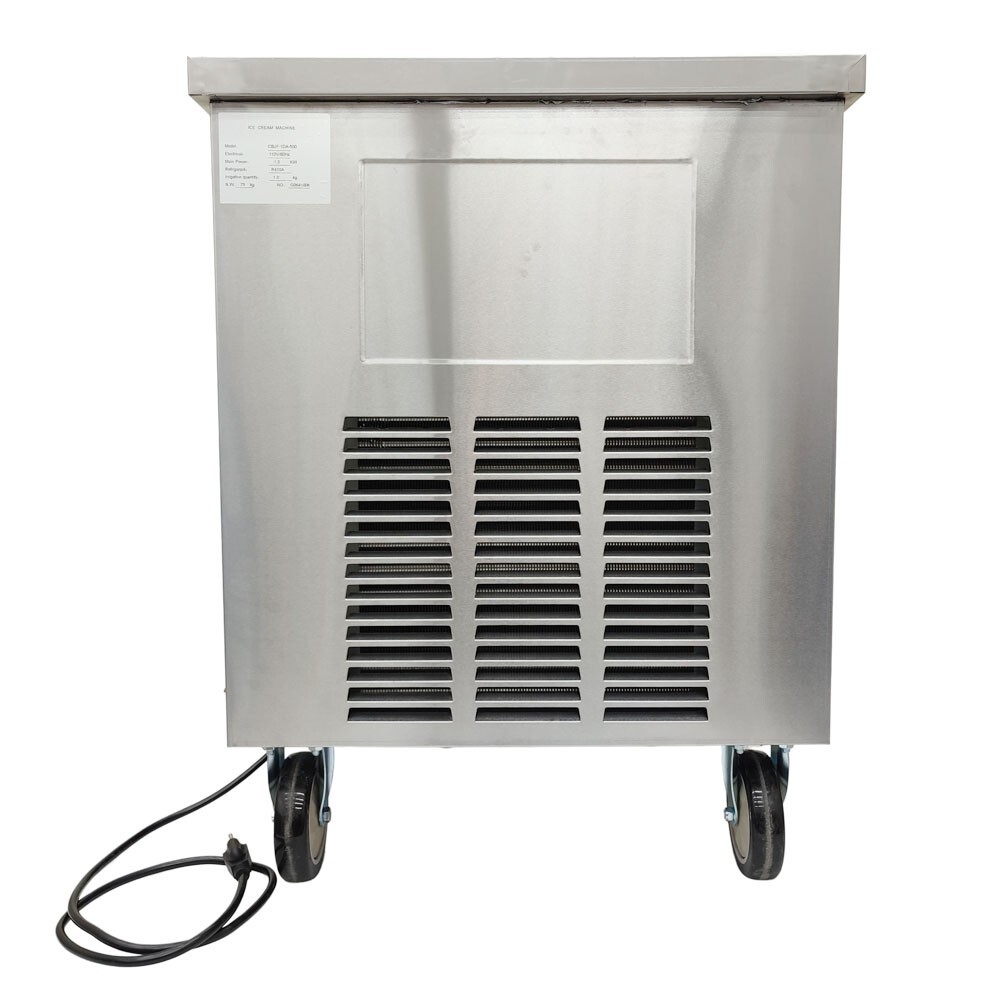 Fried Ice Machine, Frozen Yogurt Maker Machine with 19.7'' Single Square Pan, Fo