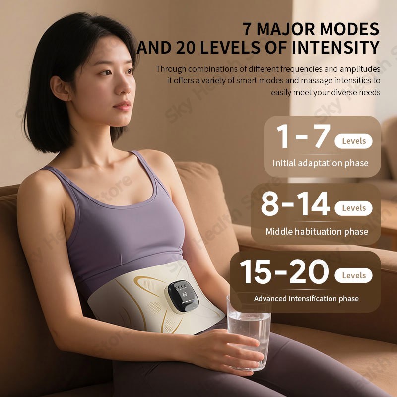 Ab Stimulator Muscle Toner - Heating & Massage Functions，Abdominal Toning Device