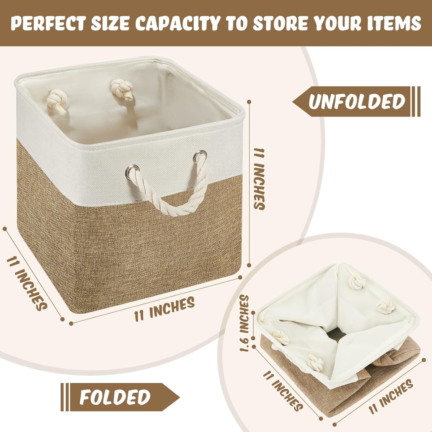 Cube Organizer Fabric Organizer Foldable Cube Basket