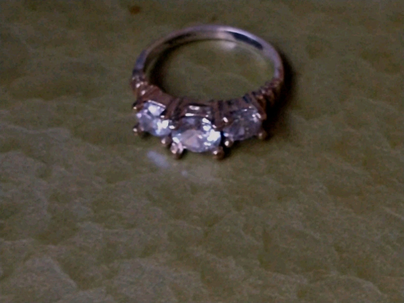 Women's Ring-Sz.6.25-Topaz-Stamped 925 Sterling Silver & Some Bronze