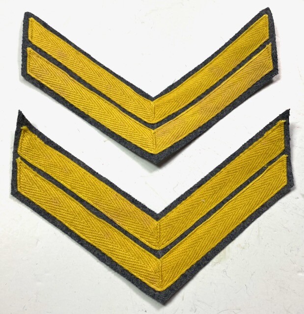 CIVIL WAR CS CONFEDERATE CORPORAL RANK CHEVRONS-CAVALRY