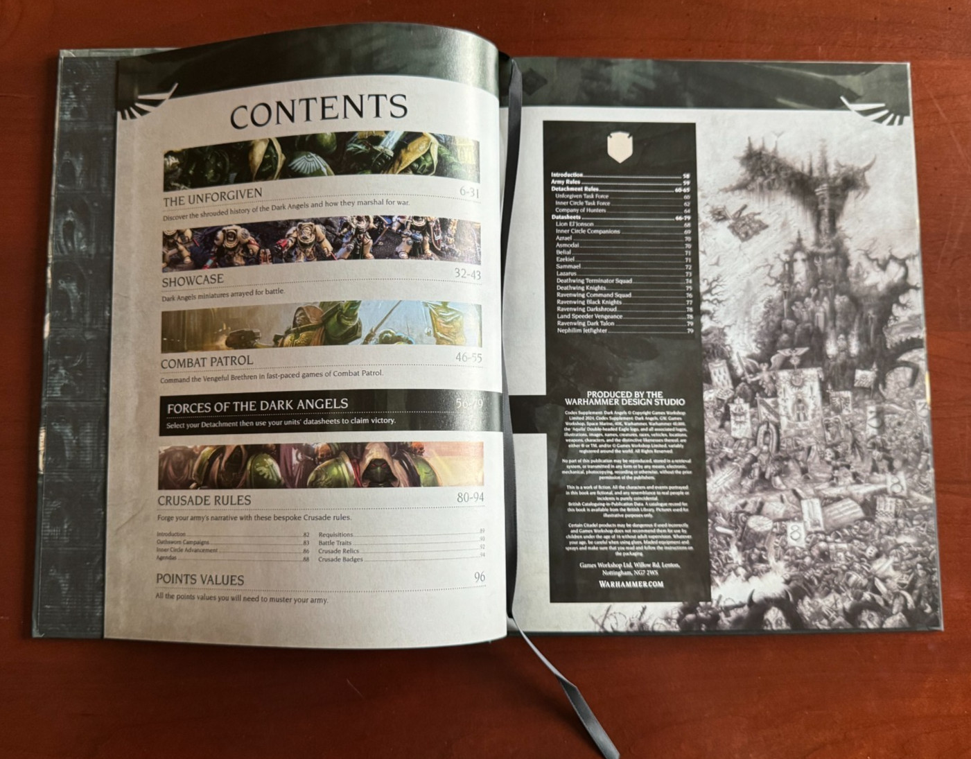 Warhammer 40k Dark Angels Limited Edition Codex 10th Edition & Datasheet Cards