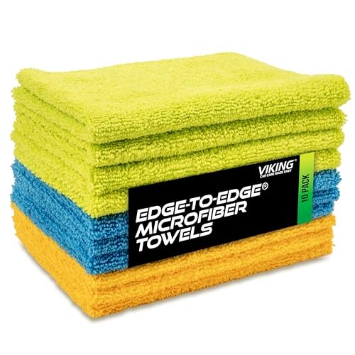 Microfiber Cloth for Car or Home Edgeless Towel for Interior and 10 Pack