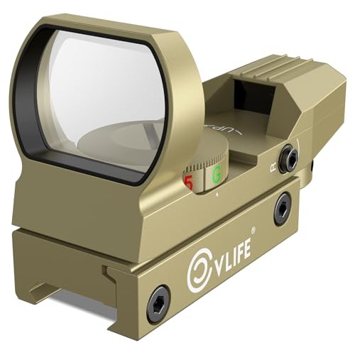 1X22X33 Red Green Dot Gun Sight Scope Reflex Sight with 20mm Rail Sand
