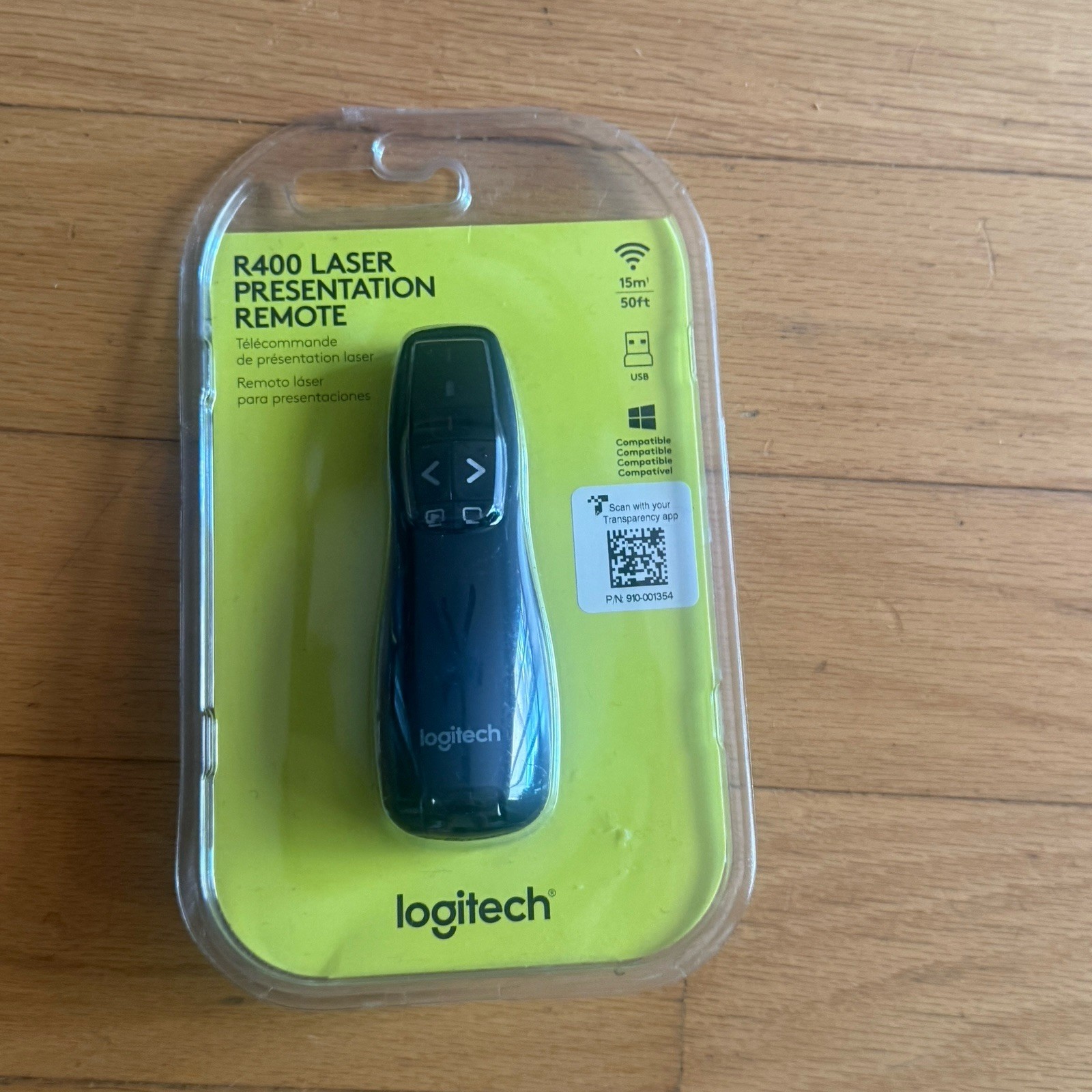 NEW LOGITECH R400 PRESENTATION REMOTE WIRELESS LASER 910-001354 - FACTORY SEALED