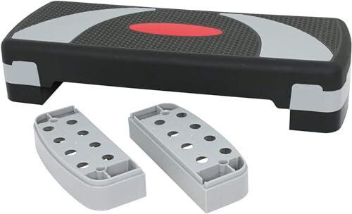 31" Aerobic Step Platform, Adjustable Height Exercise Workout Stepper, Stackable