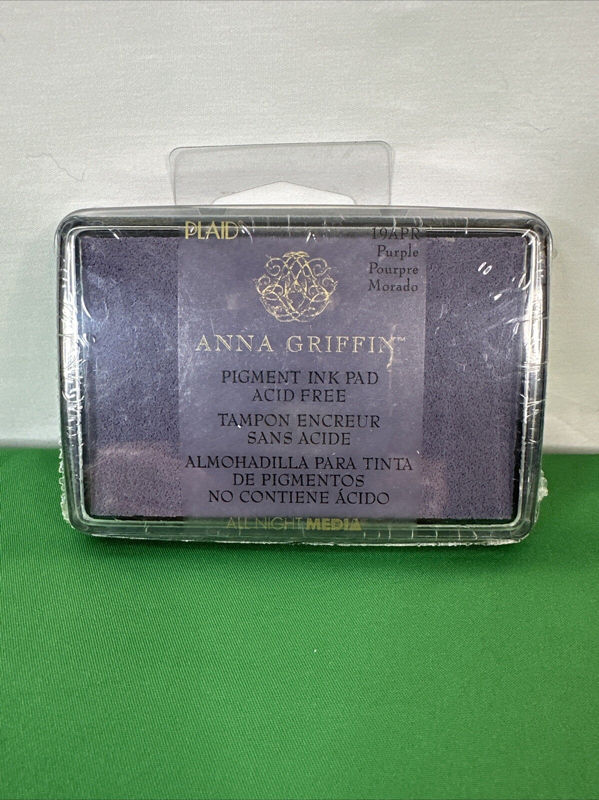 SEALED Anna Griffin Purple Pigment Acid-Free Ink Pad for Teachers & Crafts