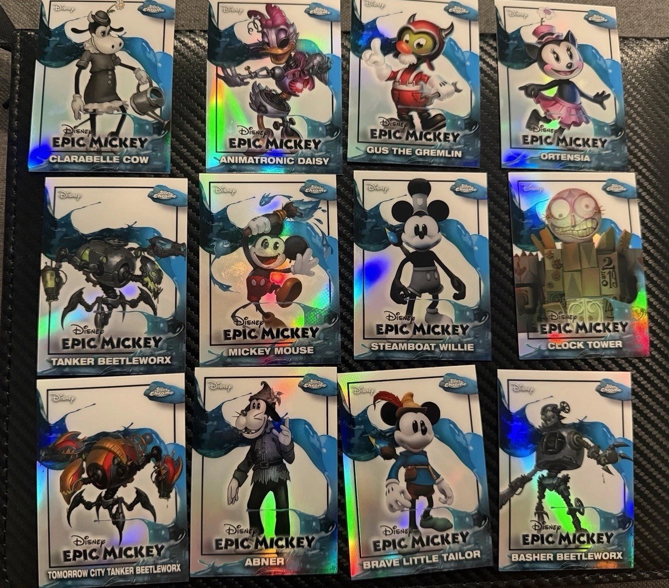 Topps Disney Neon Epic Mickey Chrome Inserts - COMPLETE YOUR SET!