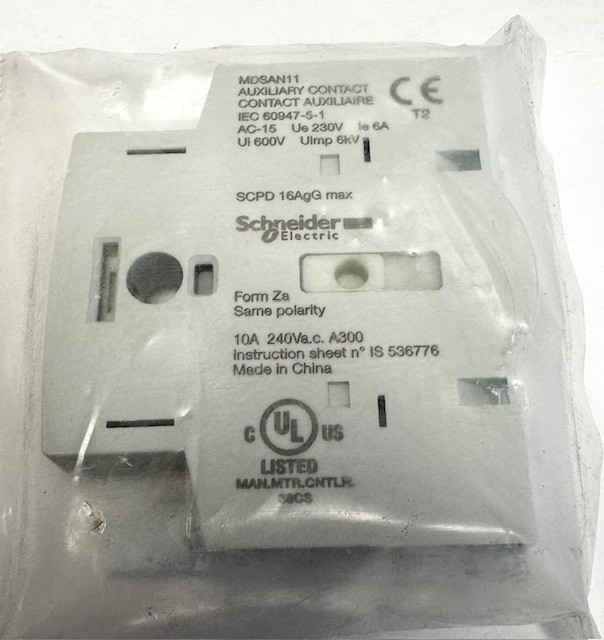 Schneider Electric Auxiliary Contact Module MDSAN11 250VAC, 10A