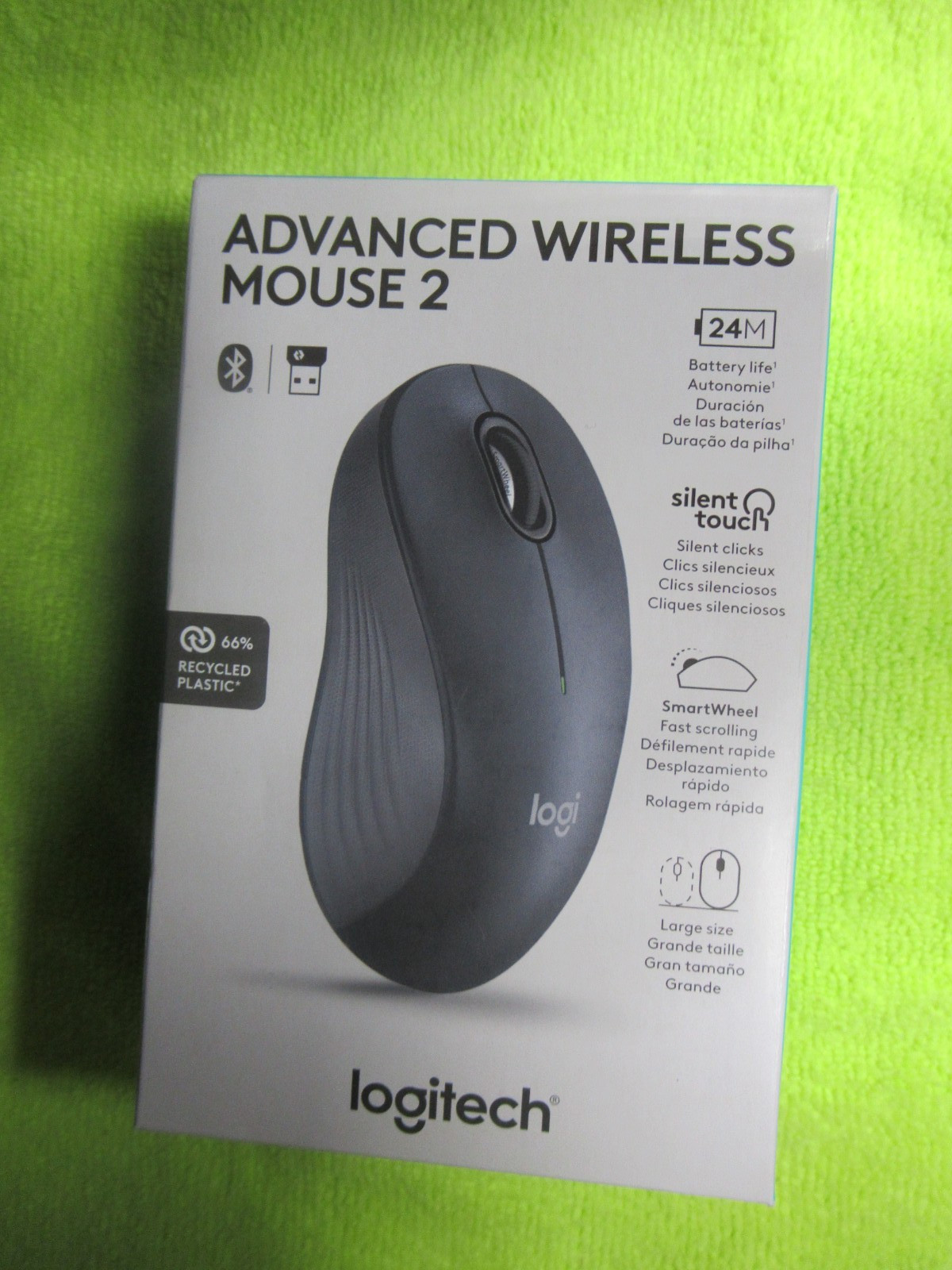 Logitech Advanced Wireless Mouse 2  Silent Touch Wireless Bluetooth NEW BLACK