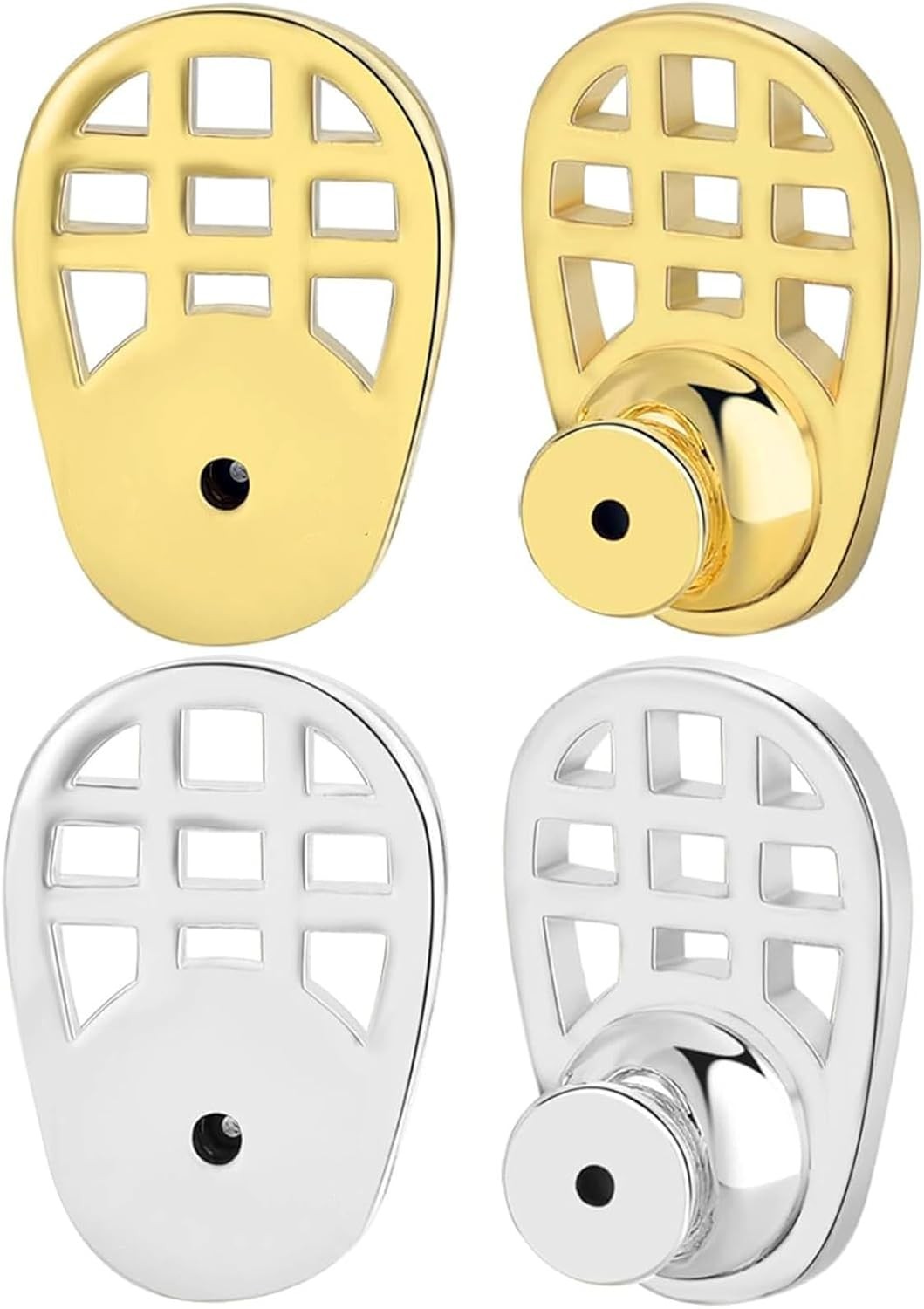 18K Gold-Plated Earring Backs for Droopy Ears – Large Earring Lifters, Ear Car