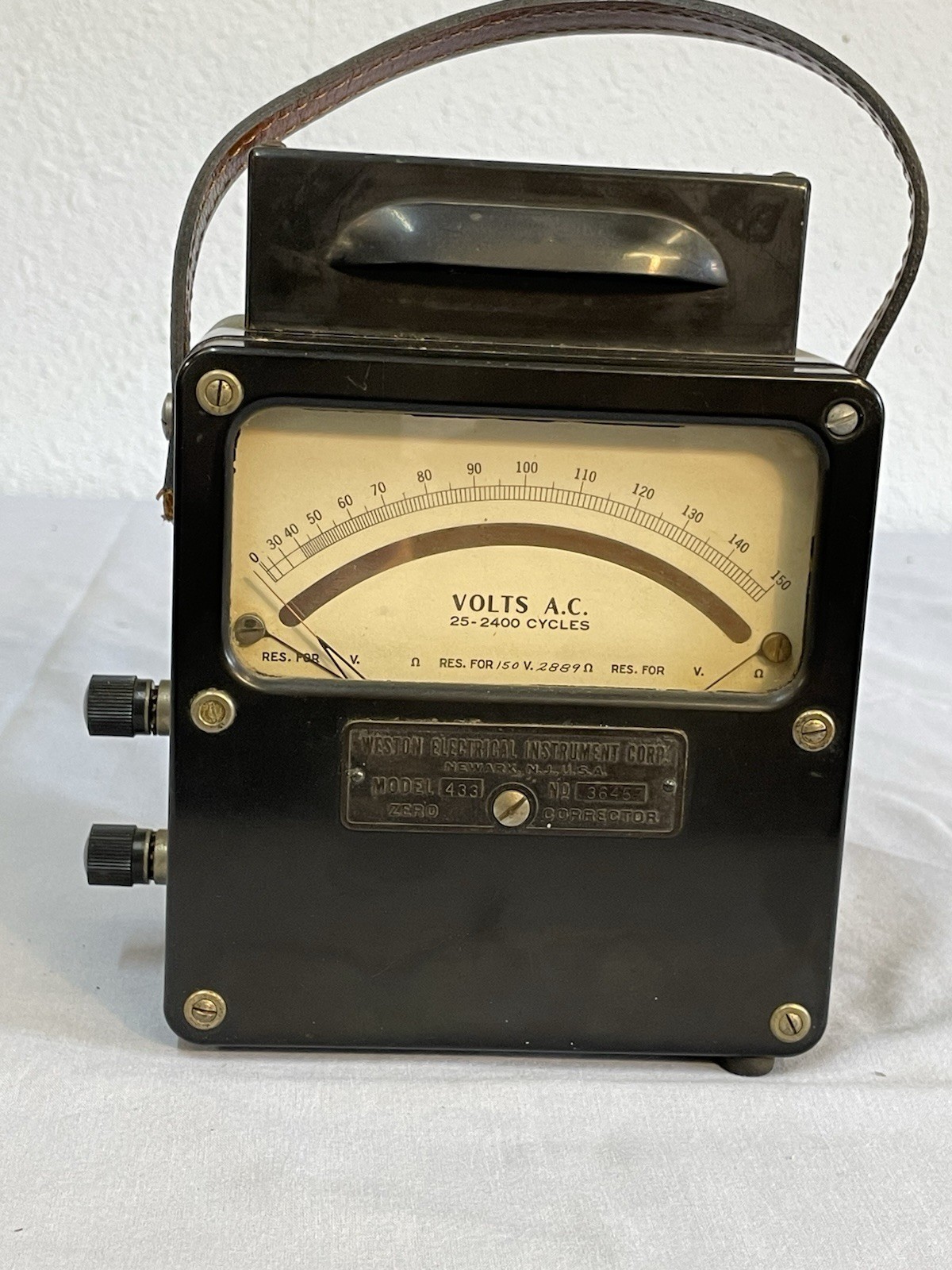 Vintage Weston WwII AC Line Monitor.