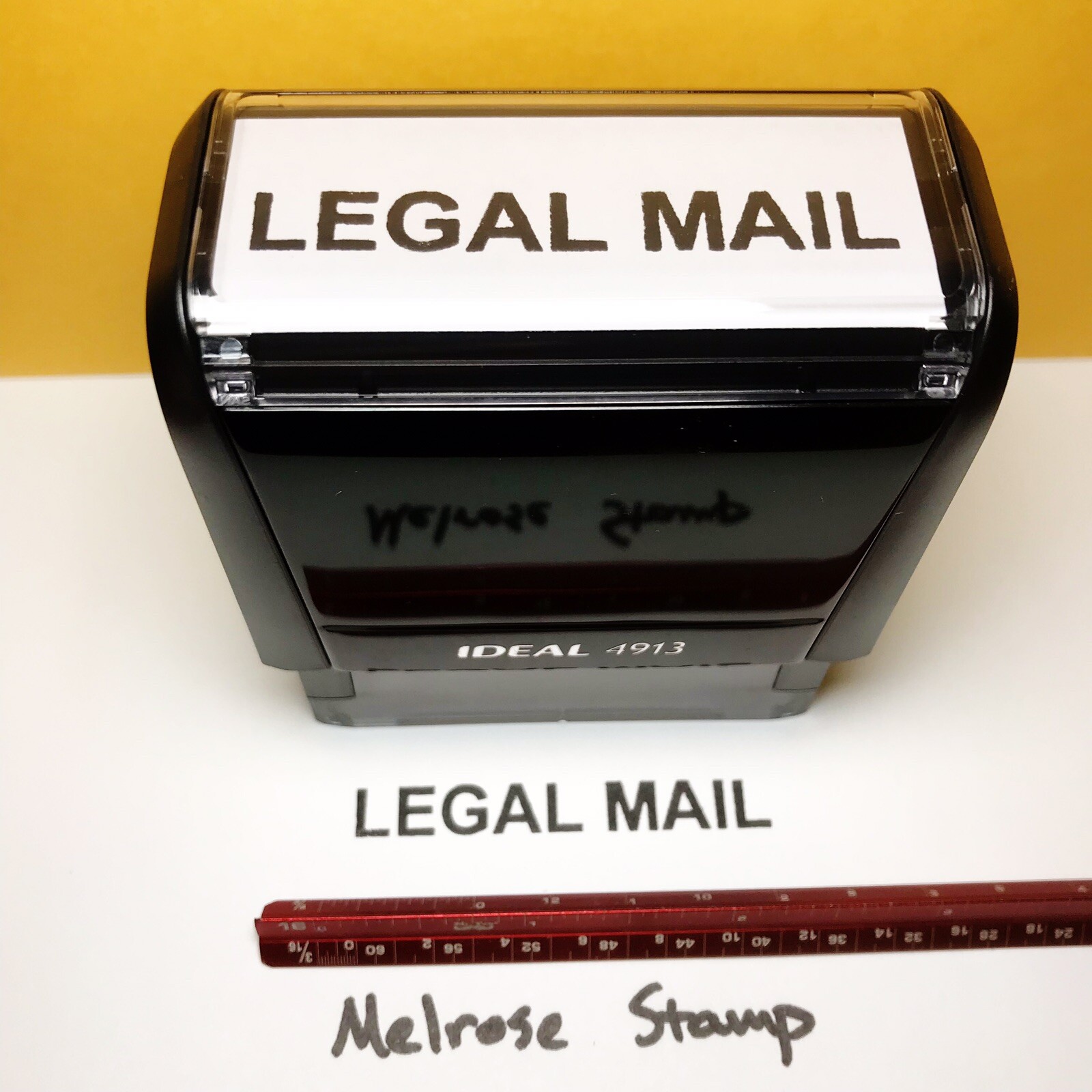 Legal Mail Rubber Stamp Black Ink Self Inking Ideal 4913