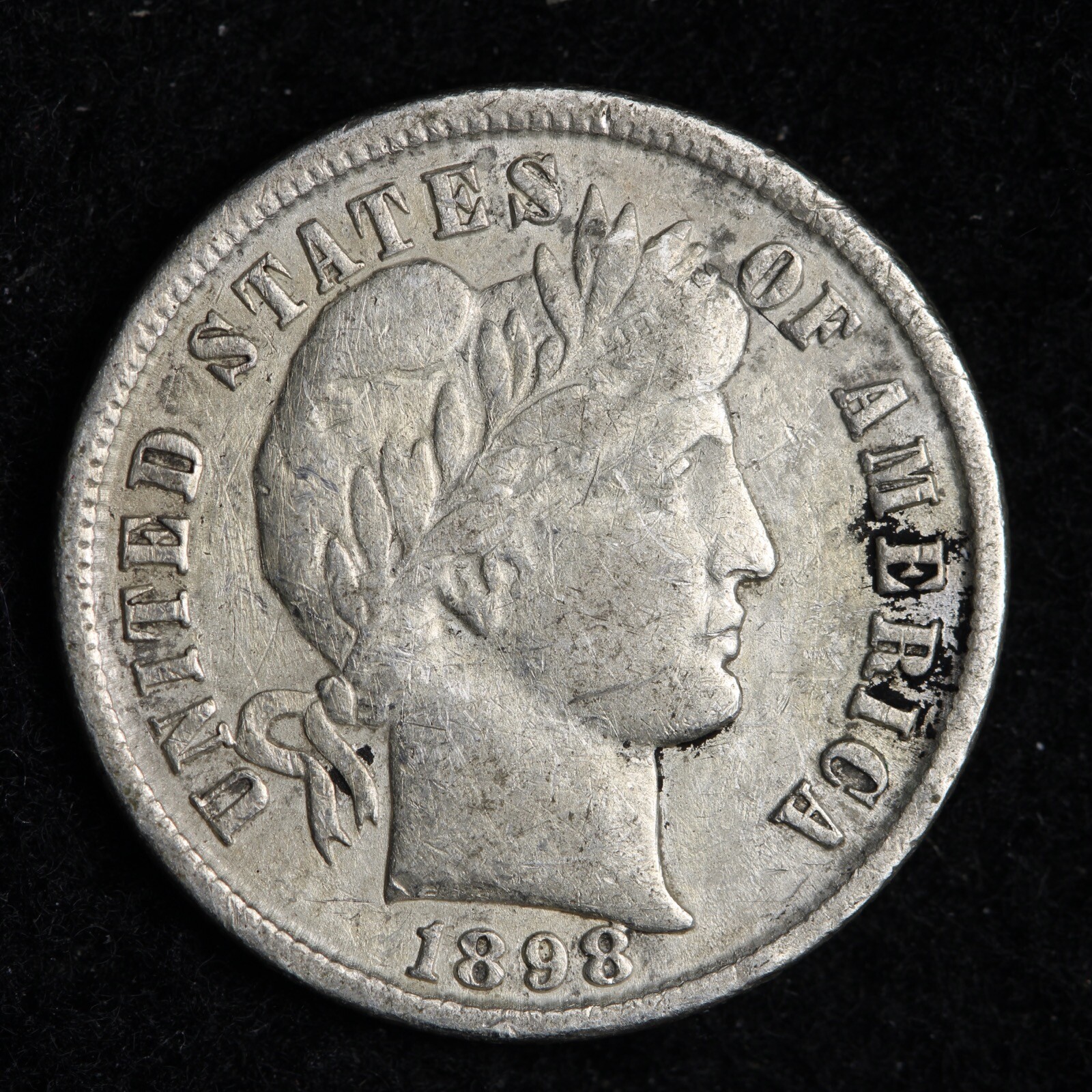 1898 Barber Silver Dime CHOICE XF E206 DXCM