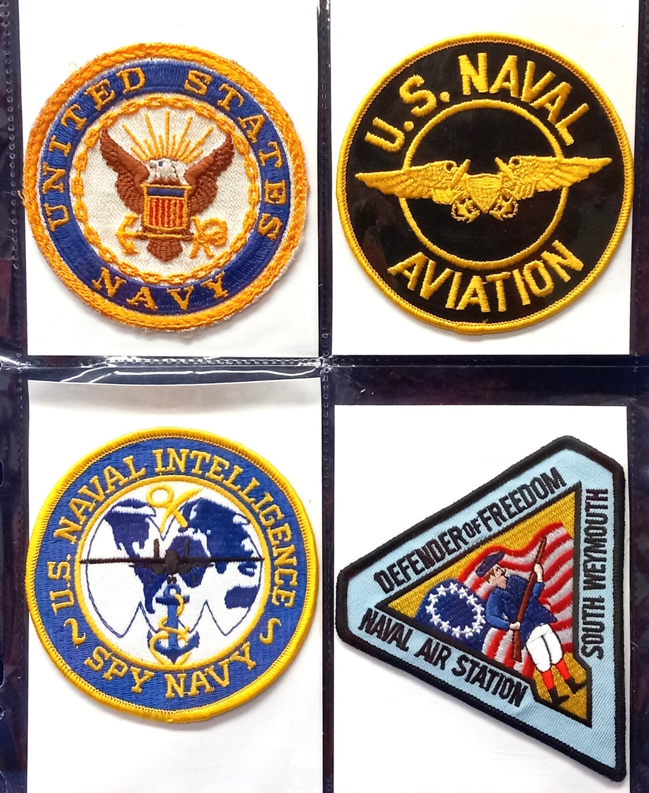 4 VIETNAM CIA PATCHES U.S. NAVAL INTELLIGENCE AVIATION WEYMOUTH AIR STATION 4"
