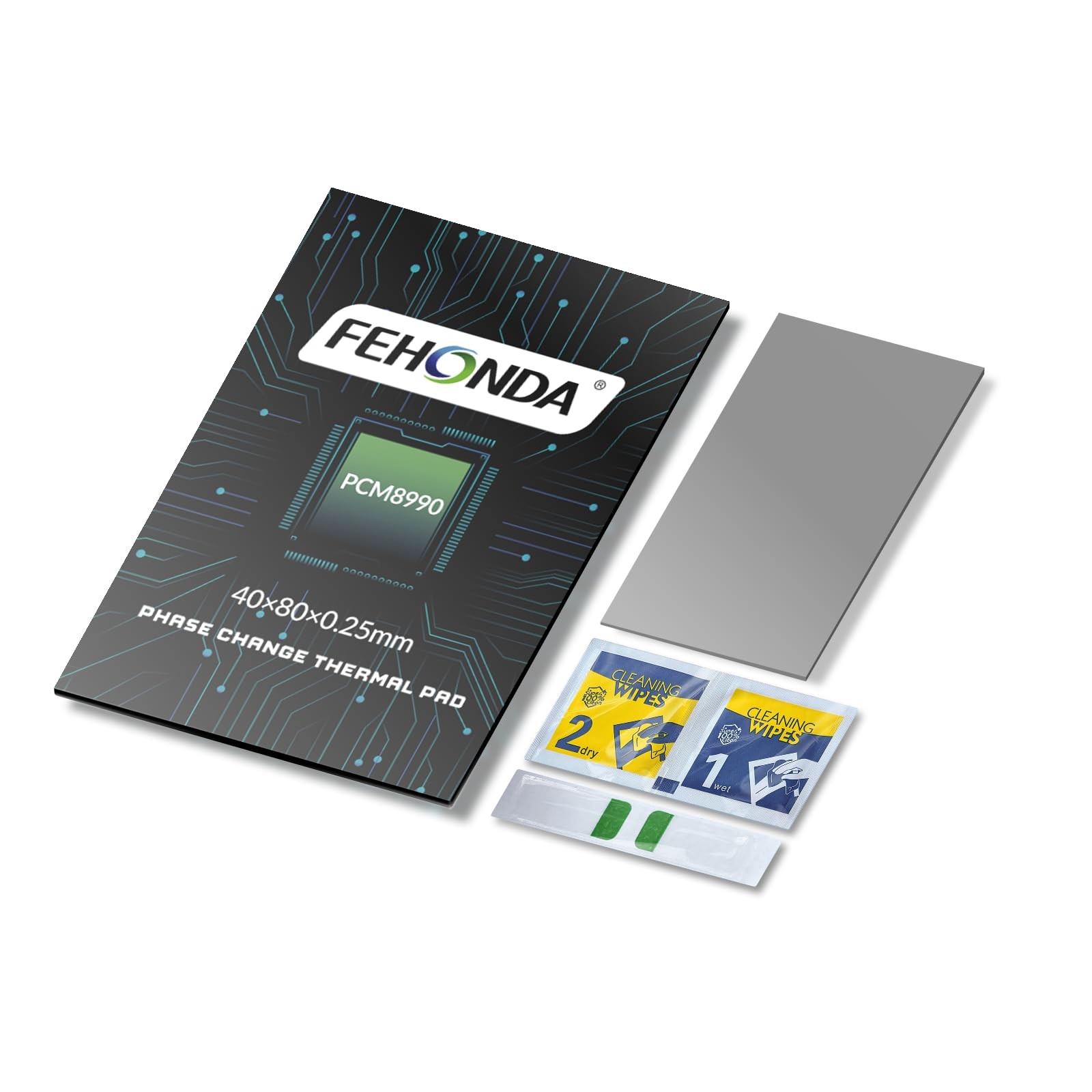 40 x 80 x 0.25 mm 7950 Phase Change Thermal Pad, 8.5 W/mK Easy Peel Tear-Resi...
