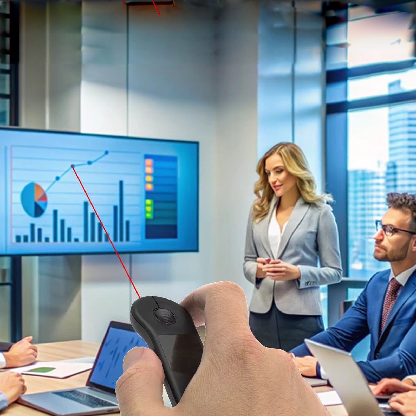 Rechargeable Wireless Presenter Remote For Effortless Presentations GRNE