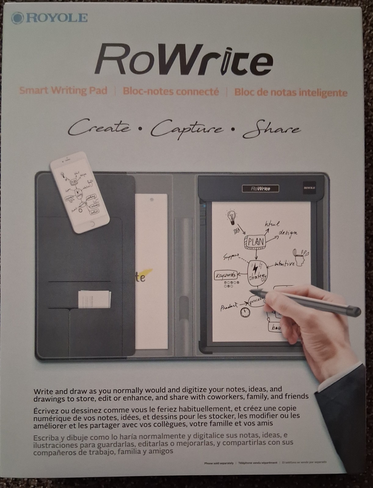 Royole RoWrite Smart Writing Pad Bluetooth Digital Note Tablet