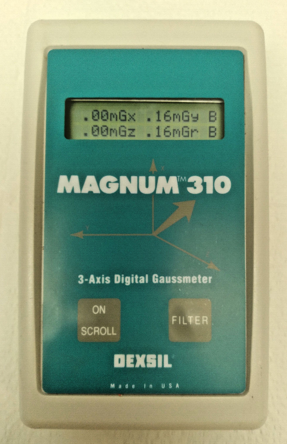 Dexsil Magnum 310 3- Axis Digital Gaussmeter with Case