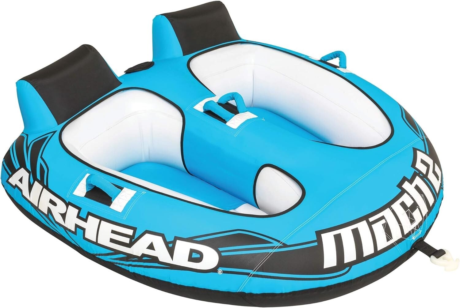 Airhead Mach 2 Rider Towable Tube for Boating And Watersports Blue 69" x 69"