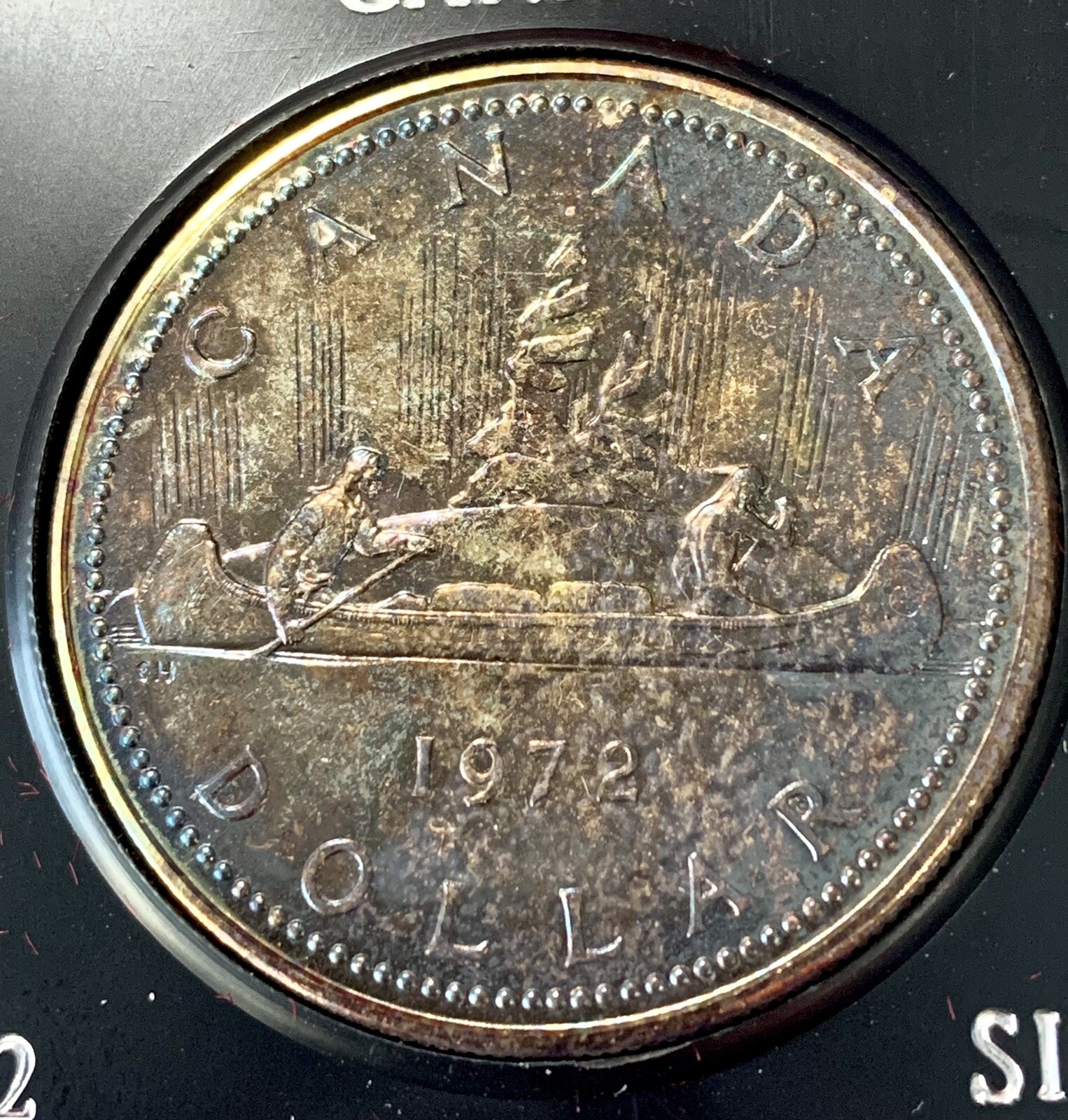 1972 Canada Voyageur Silver Dollar - PL/MS+++++, Monster Toned