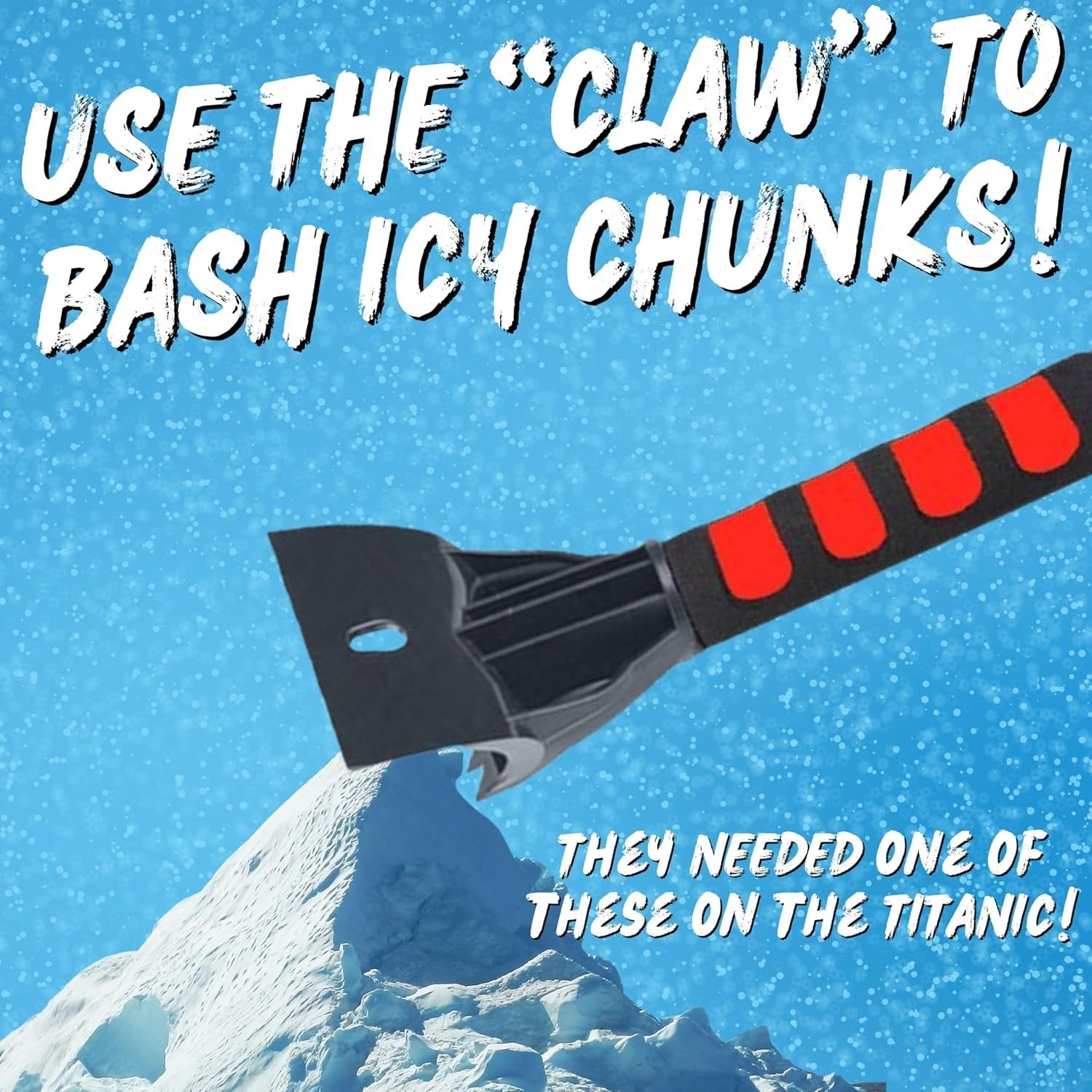 Reinforced Plastic Ice Scraper - Chisel & Claw Sides for Ultimate Winter Use
