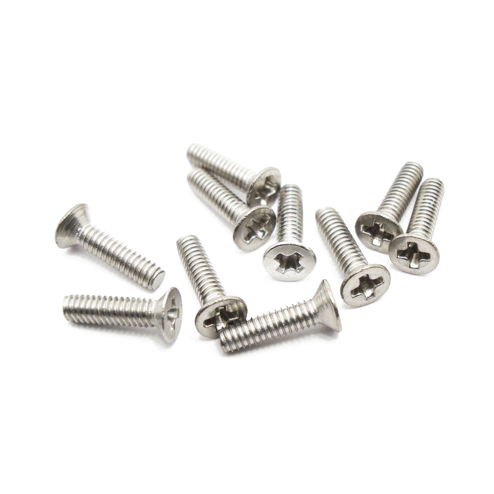 M2 x 8mm, Phillips Flat Head Screws, Stainless Steel, Countersunk