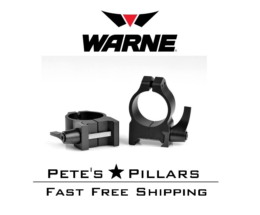 Warne Maxima QD Quick Detach 1" Medium Matte Fixed Steel Scope Rings 201LM