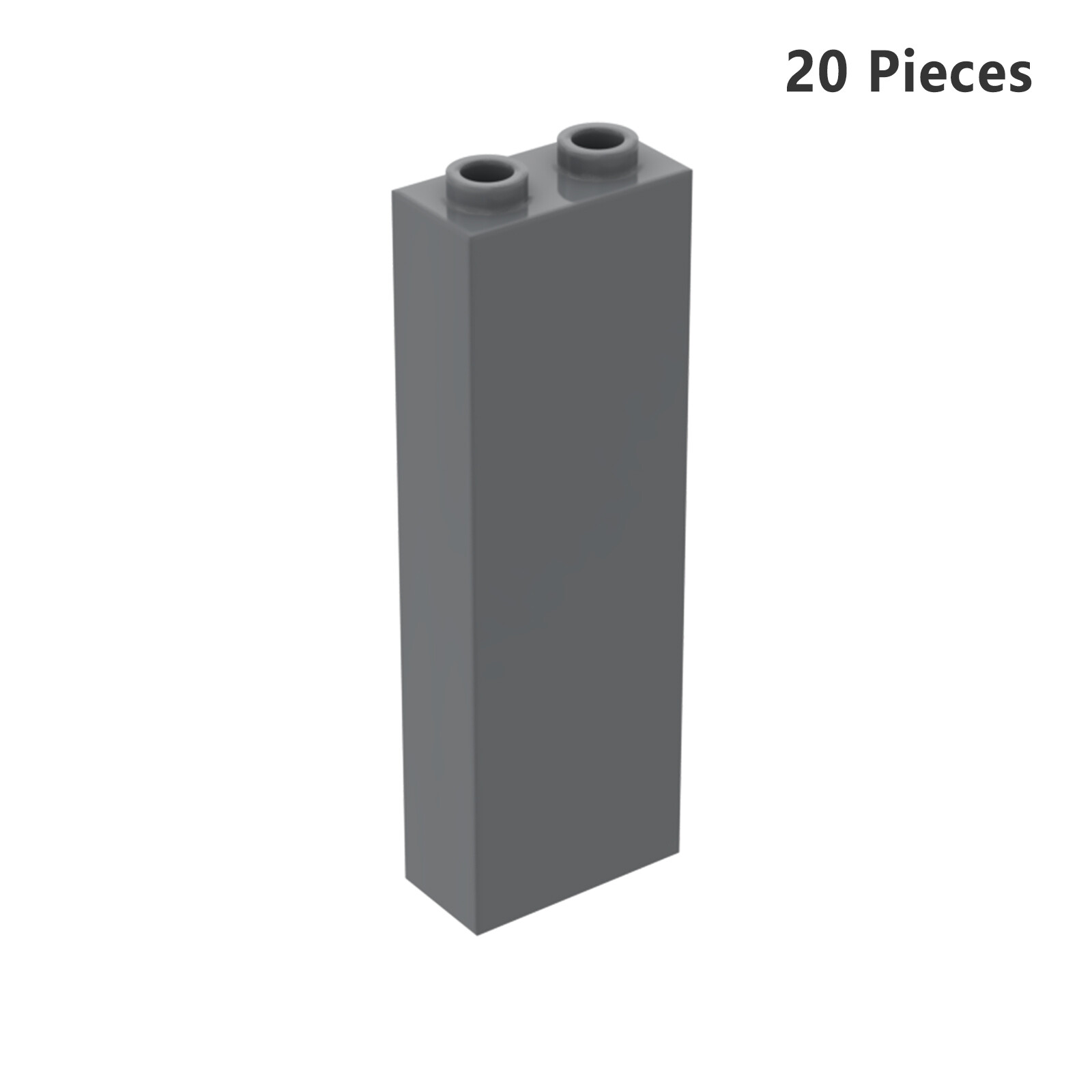2454 Brick 1X2X5 Dark Gray Bricks 20 Pcs Bricks, Pieces & Parts 100% Compatible