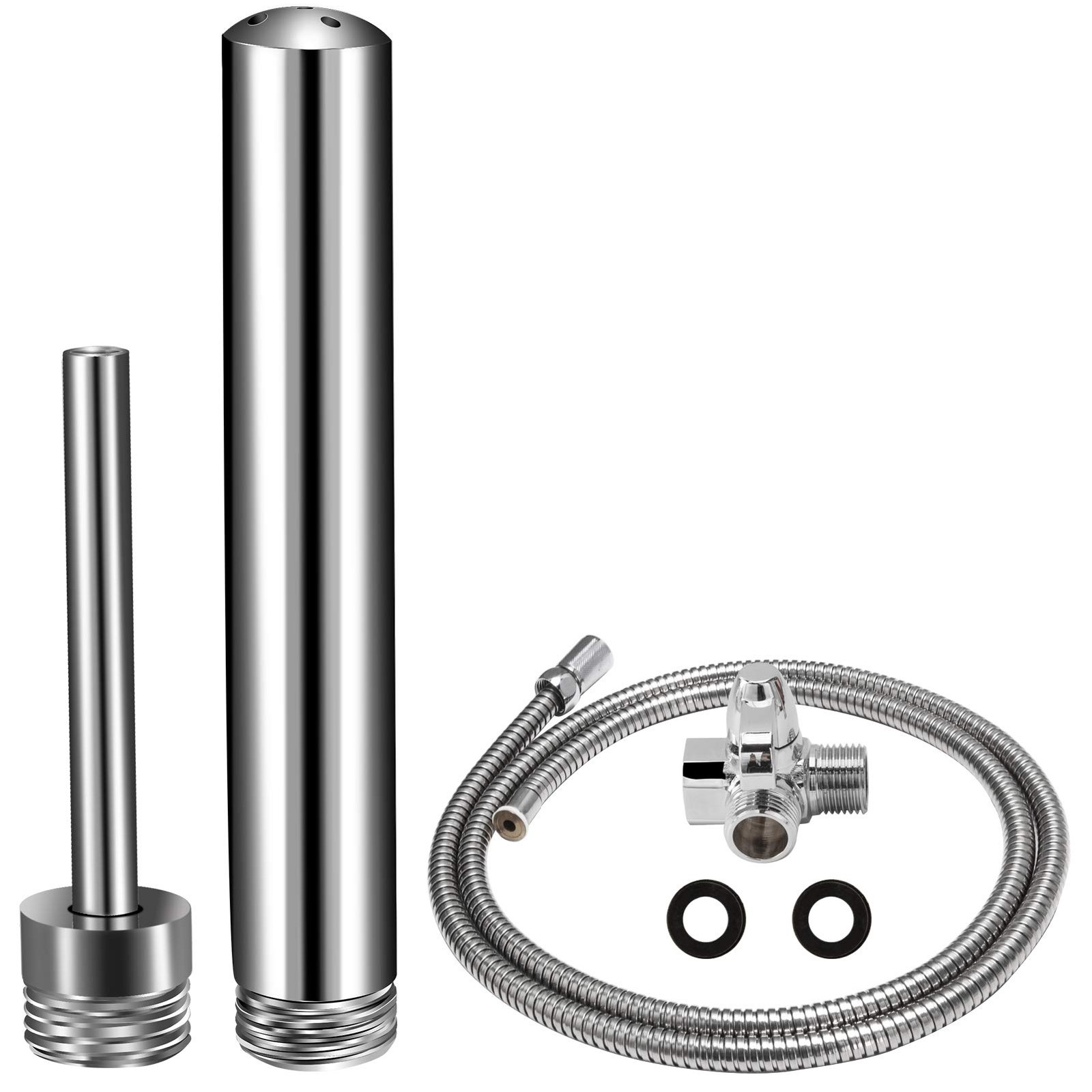 4 Pack Shower Enema System, 6-Foot Stainless Steel Shower Douche Kit with 2 B...