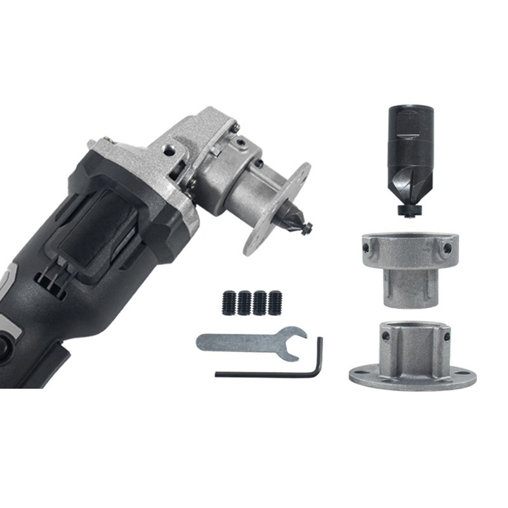 Chamfer Tool for Angle Grinder with Adjustable Plate for Metal and Woodworking