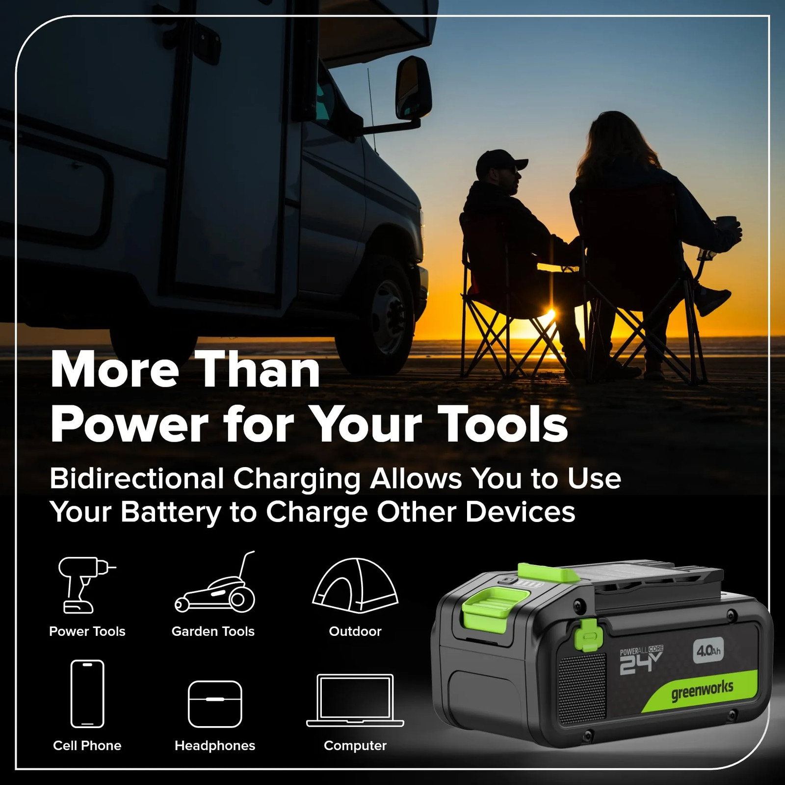 Greenworks CK361 Drill Impact Driver Circular Reciprocating Saw Multi-Tool