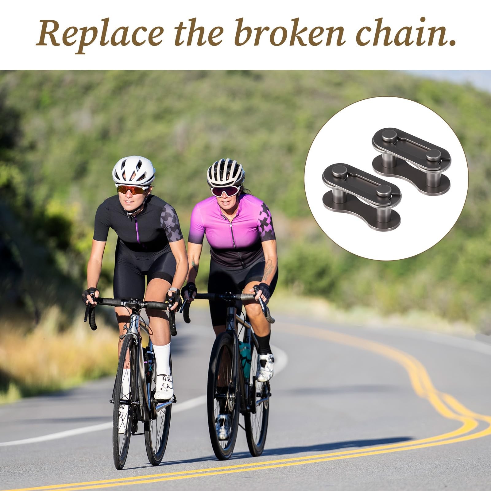 10 Pairs Dark Bike Chain Master Links Single Speed Missing Links
