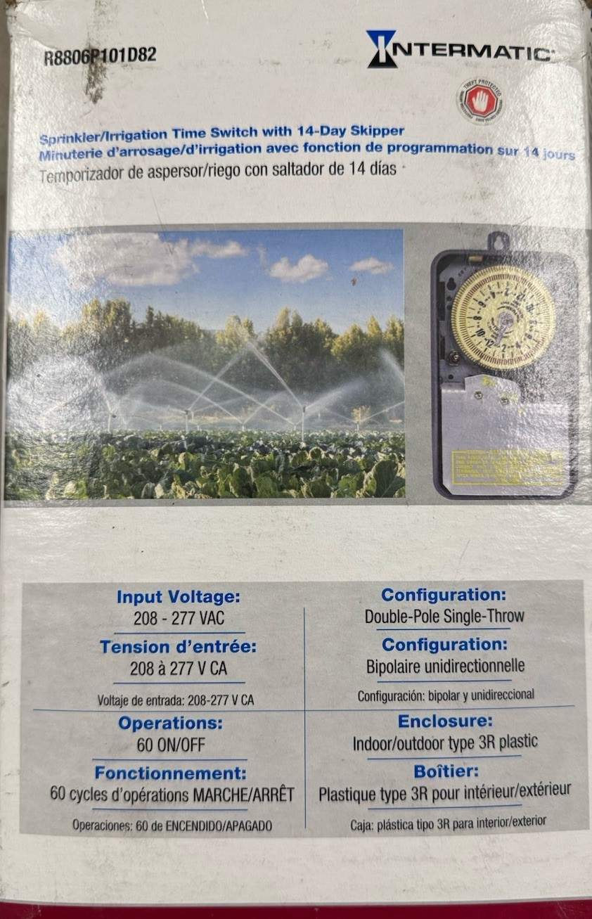 Intermatic R8806P101C Automatic Sprinkler Timer Controller