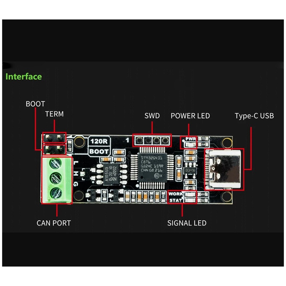 CANable V2.0 Pro CANbus Transceiver USB to Protocol Analyzer Adapter1003