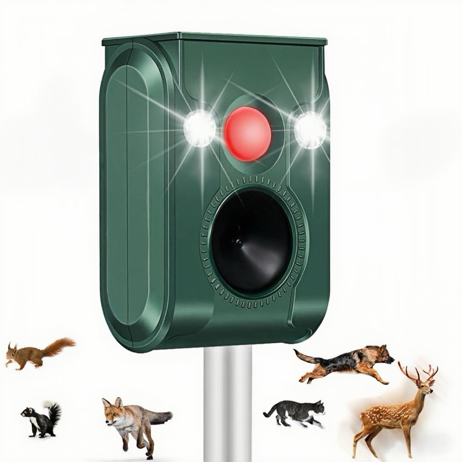 Cat Repellent Outdoor, Solar Animal Repellent Ultrasonic Animal Repeller Moti...